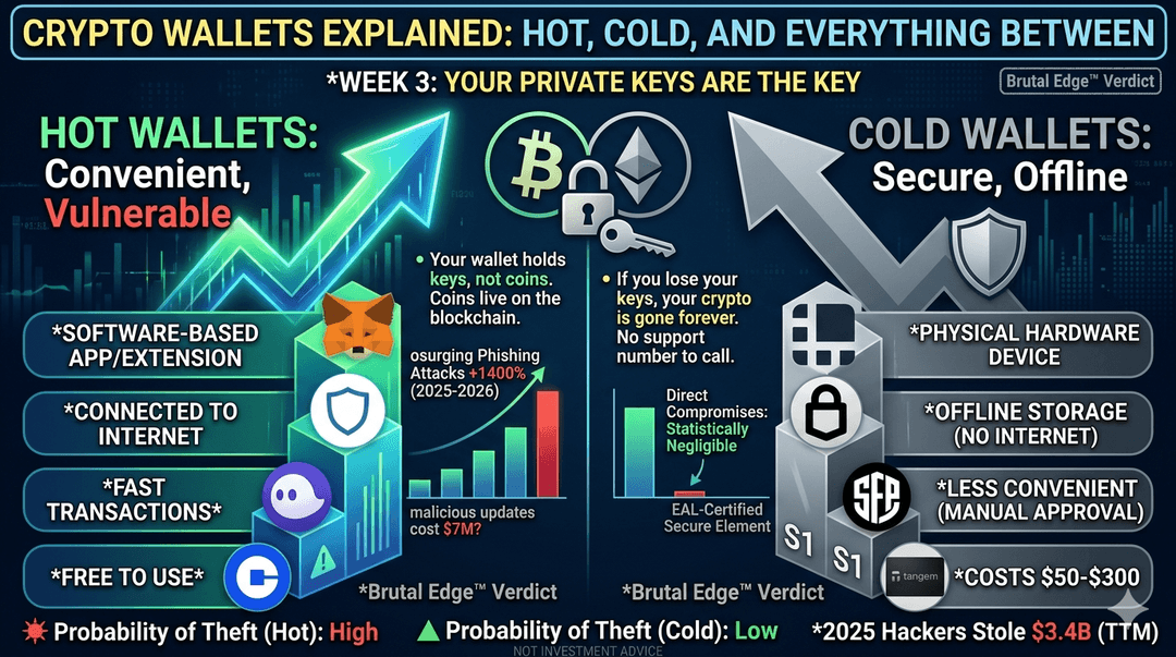 Crypto 101 Week 3: Crypto Wallets — Hot vs Cold Storage