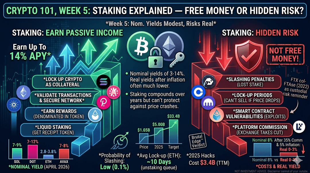Crypto 101 Week 5: Staking & Yield — Earn While You Hold