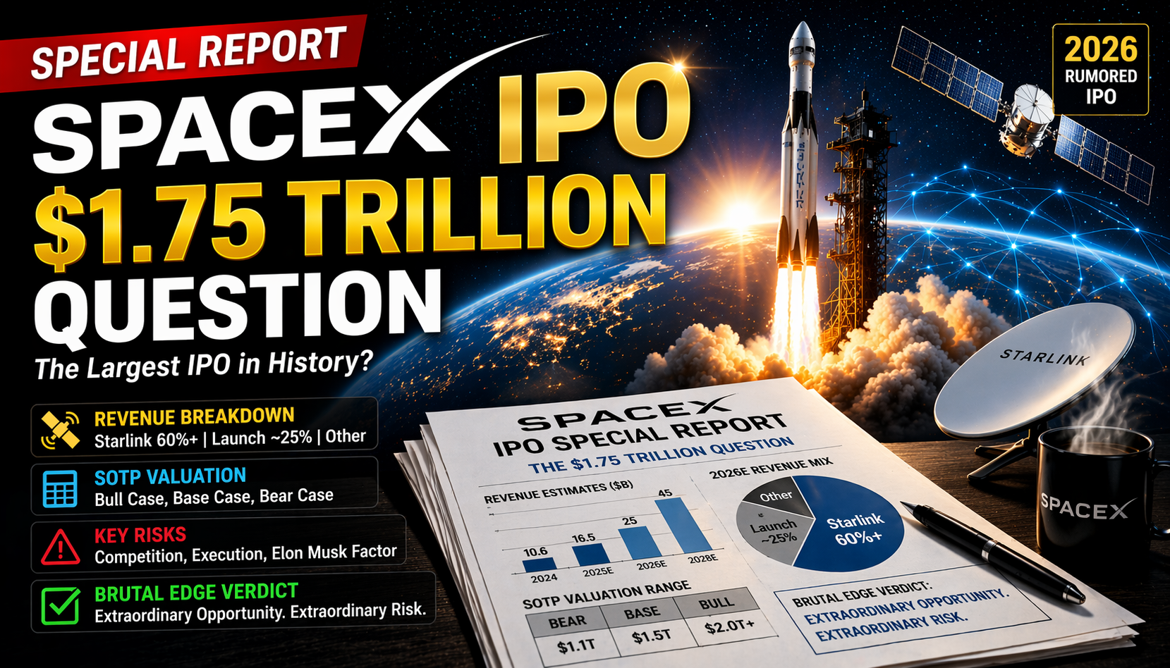 SpaceX IPO Special Report: The $1.75 Trillion Question — Published April 1, 2026